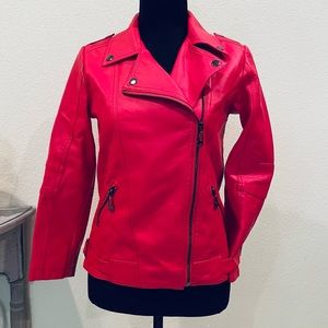 Kids Motorcycle Jacket/ Faux Leather Jacket